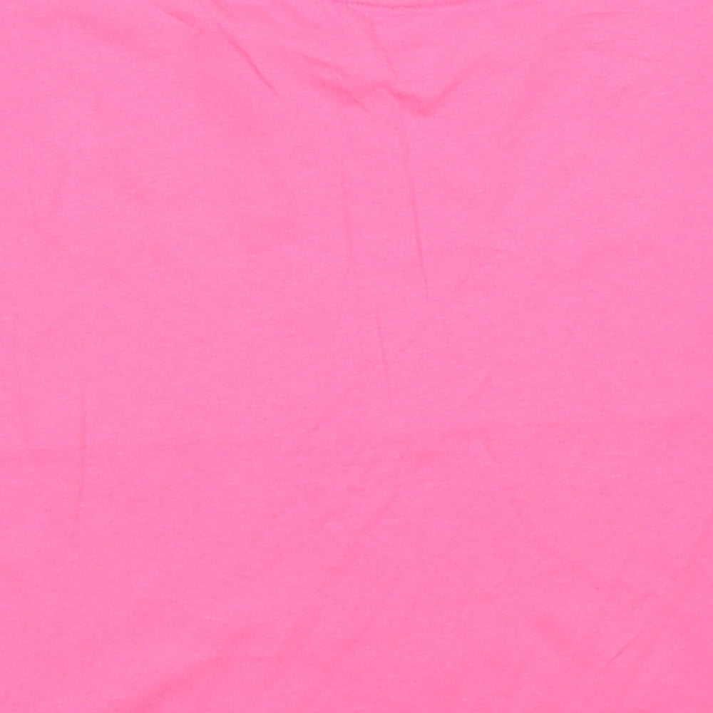 TU Girls Pink  Cotton Basic T-Shirt Size 5 Years Crew Neck