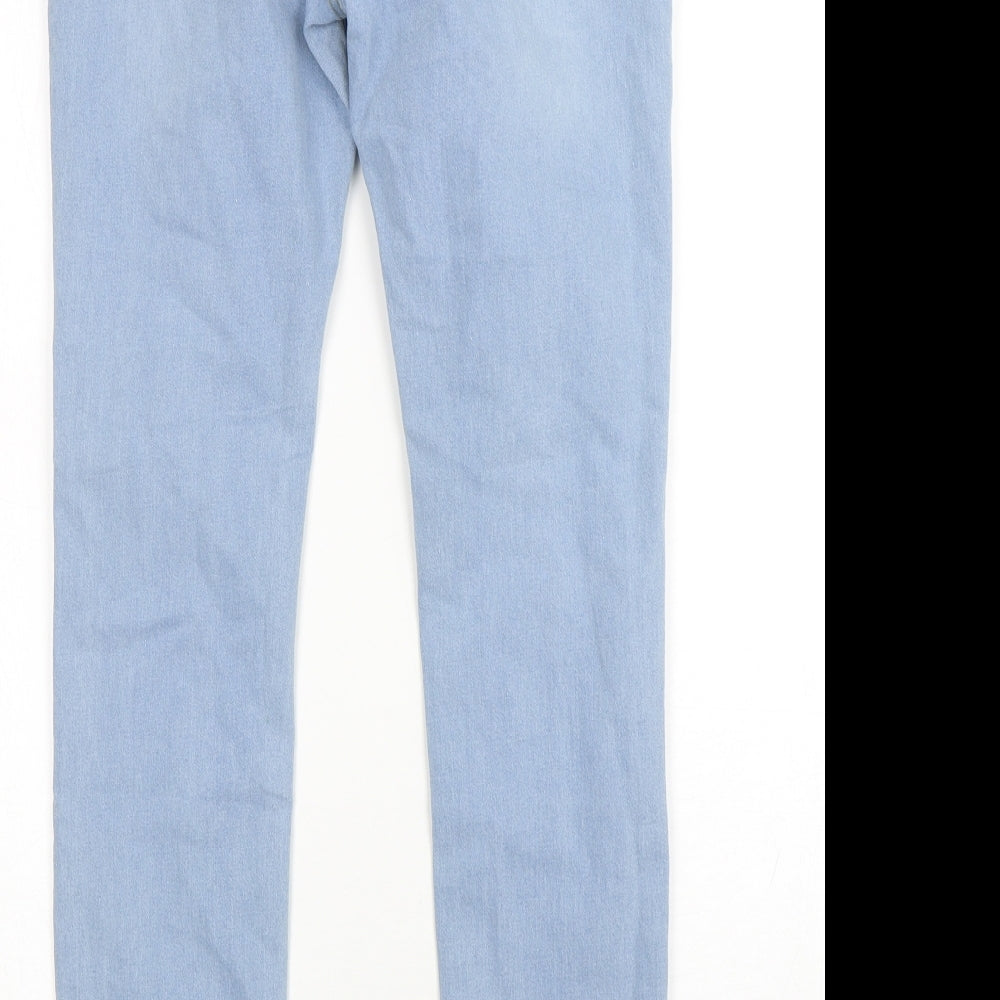 Preworn  Womens Blue  Cotton Skinny Jeans Size L L29 in Regular