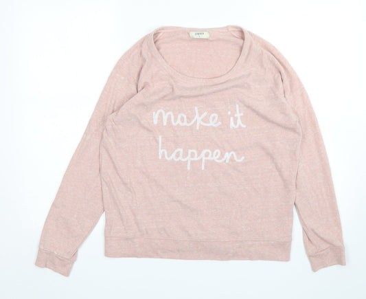 Papaya  Womens Pink  Polyester Pullover Sweatshirt Size S