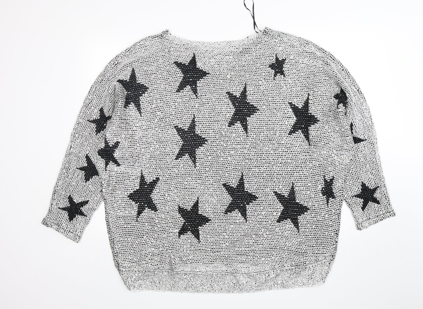 BodyFlirt Womens Grey Round Neck  Polyester Pullover Jumper Size 2XL