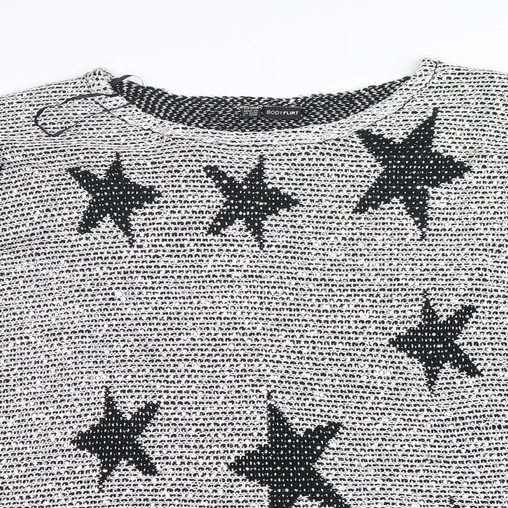 BodyFlirt Womens Grey Round Neck  Polyester Pullover Jumper Size 2XL
