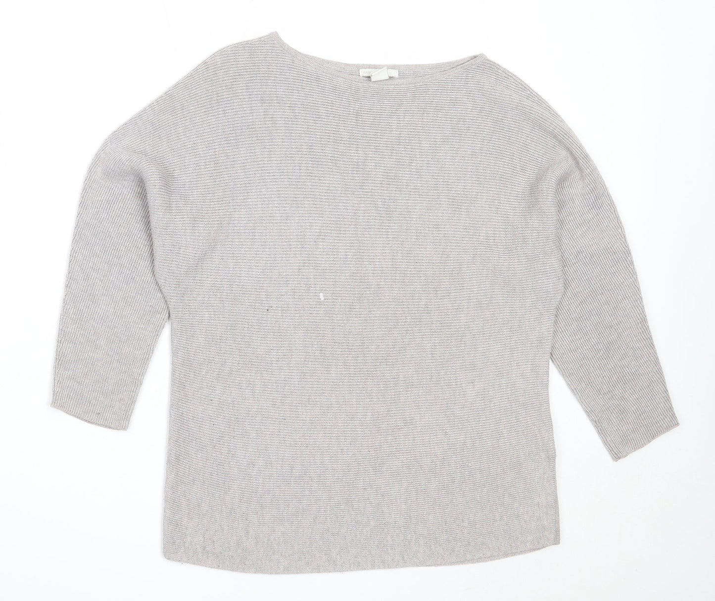 H&M Womens Grey Round Neck  Viscose Pullover Jumper Size XS
