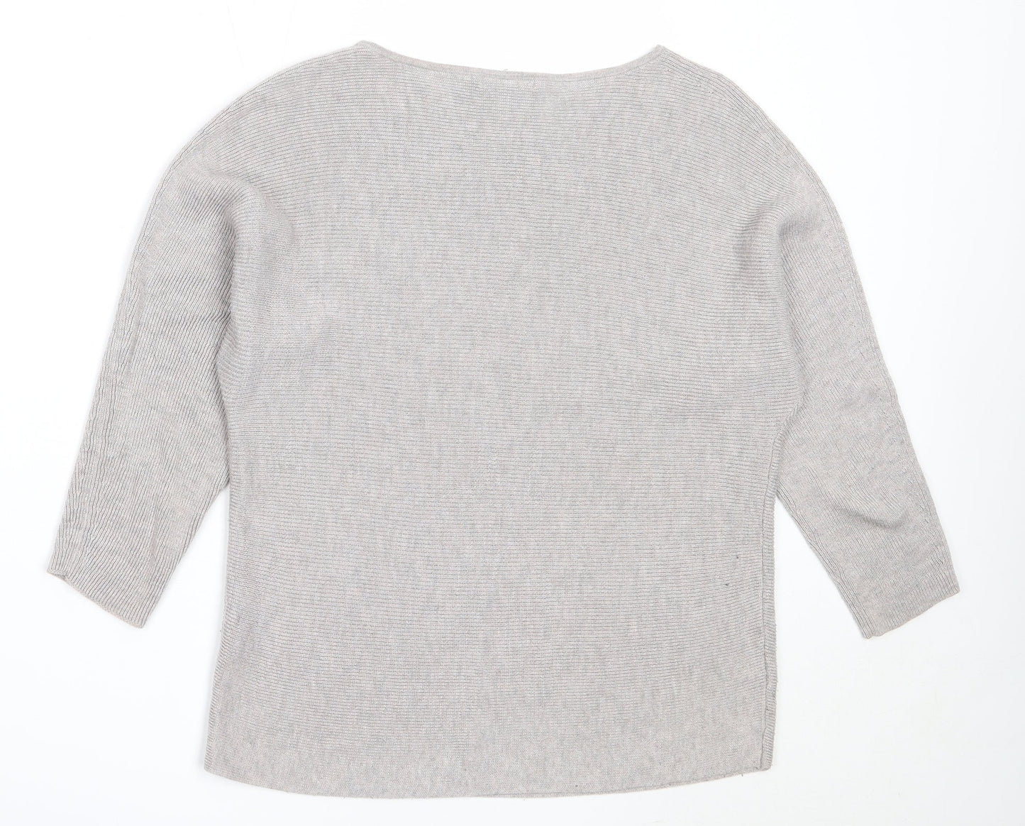 H&M Womens Grey Round Neck  Viscose Pullover Jumper Size XS