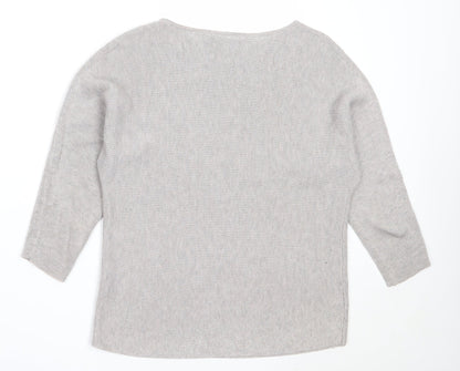 H&M Womens Grey Round Neck  Viscose Pullover Jumper Size XS