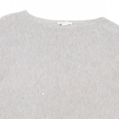 H&M Womens Grey Round Neck  Viscose Pullover Jumper Size XS