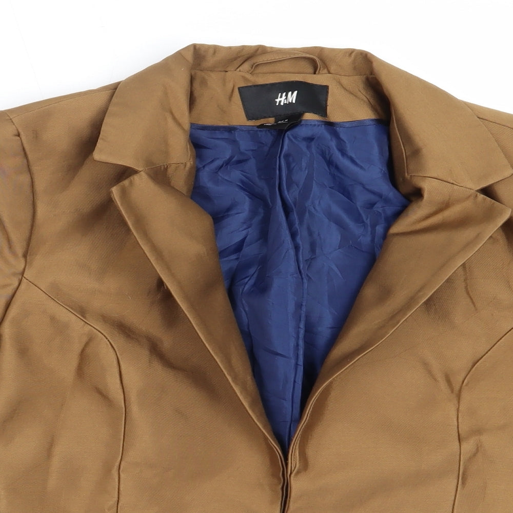H&M Womens Brown   Jacket Blazer Size 36