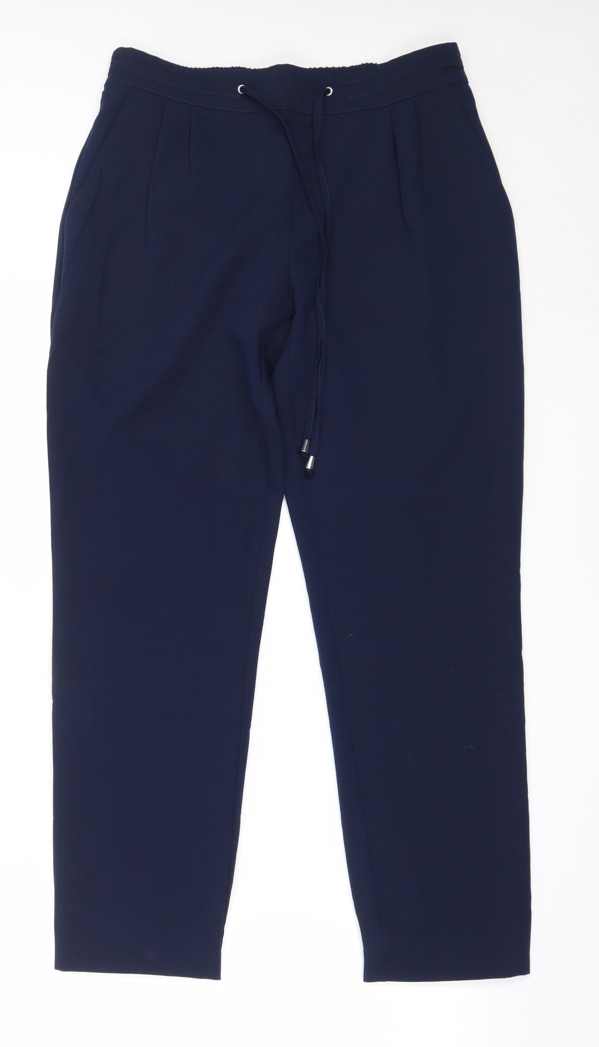 Oodji Womens Blue  Polyester Trousers  Size 40 L26.5 in Regular