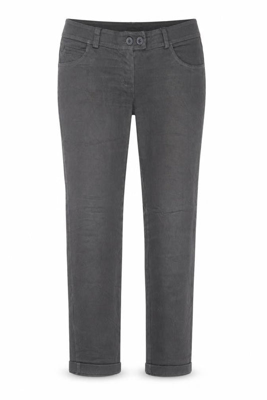 Preworn Womens Grey  Cotton Trousers  Size M L28 in Regular