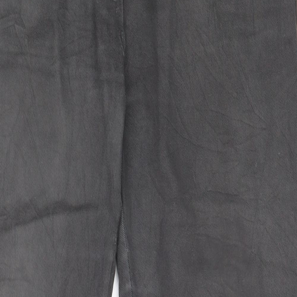 Preworn Womens Grey  Cotton Trousers  Size M L28 in Regular