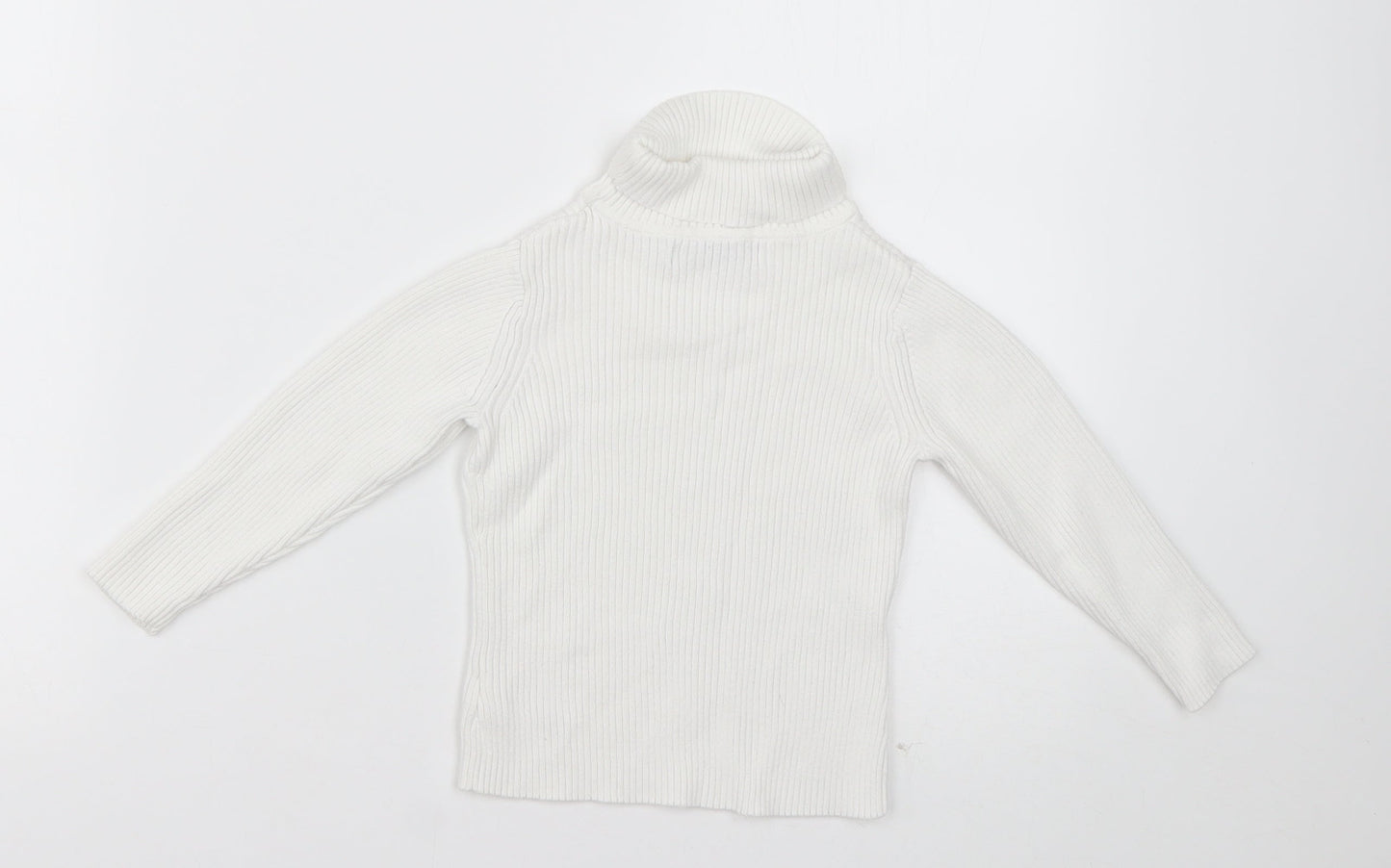 George Girls White  Cotton Pullover Sweatshirt Size 2 Years  Pullover