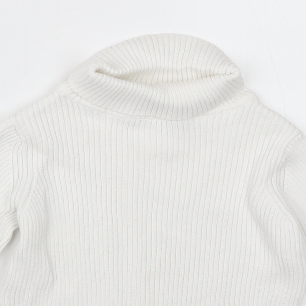 George Girls White  Cotton Pullover Sweatshirt Size 2 Years  Pullover