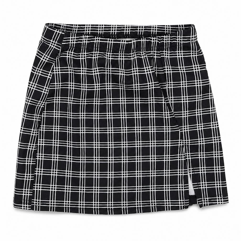 SheIn Womens Blue Check Polyester A-Line Skirt Size XS