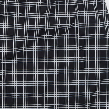 SHEIN Womens Blue Check Polyester A-Line Skirt Size XS