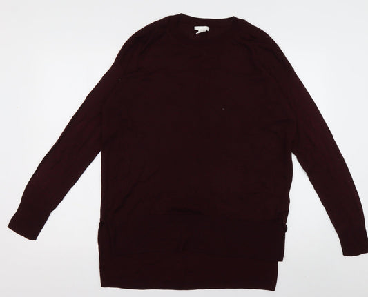 H&M Mens Red  Viscose Pullover Sweatshirt Size M