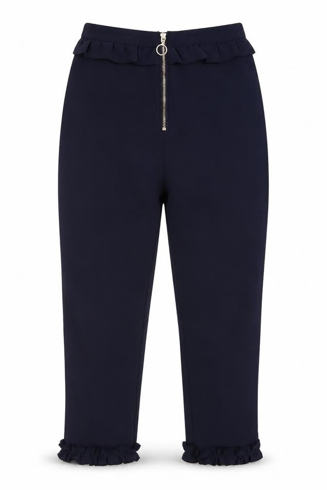 River Island Girls Blue  Polyester Capri Trousers Size 9 Months  Regular Zip