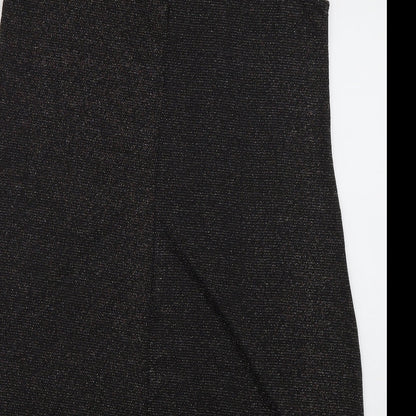 pe&co Womens Black  Polyester A-Line  Size 12  Halter Pullover - Sparkle