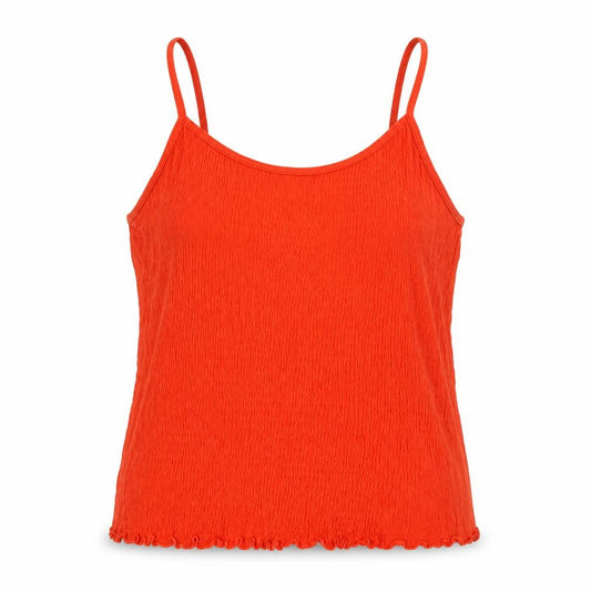 New Look Womens Orange  Cotton Cropped Tank Size 6 Square Neck