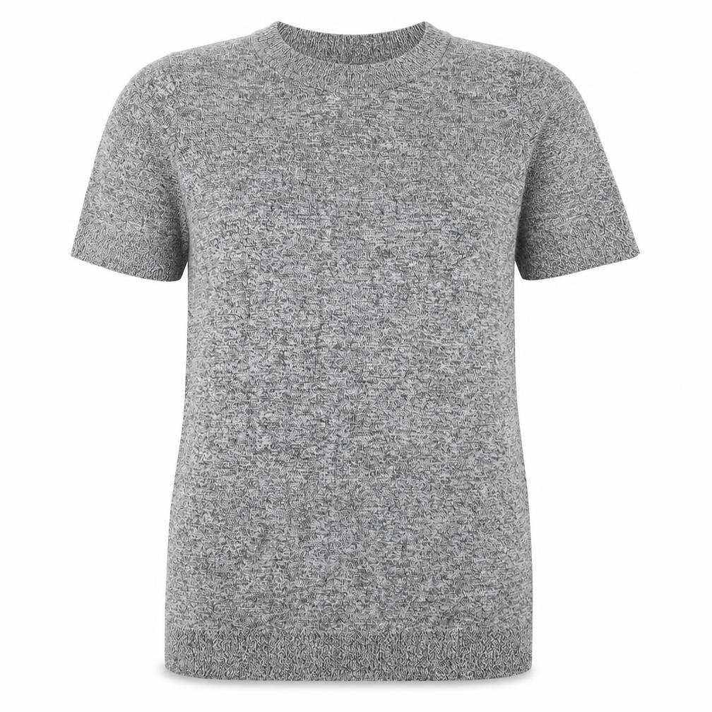 Topshop Womens Grey  Viscose Tunic Blouse Size 10 Crew Neck
