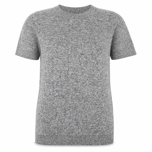 Topshop Womens Grey  Viscose Tunic Blouse Size 10 Crew Neck