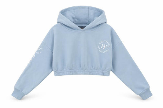 Holyfield Girls Blue  Cotton Pullover Hoodie Size 8-9 Years   - Cropped