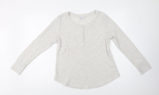 Papaya Womens Grey  Polyester Top Lounge Set Size 14  Button