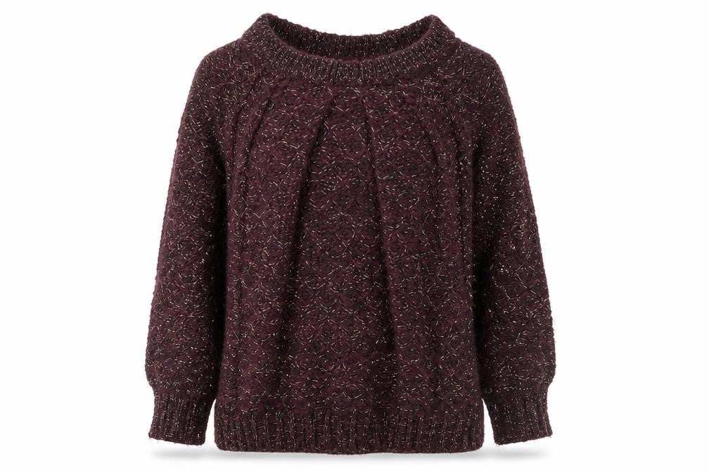 Atmosphere Womens Purple Boat Neck  Acrylic Pullover Jumper Size 8