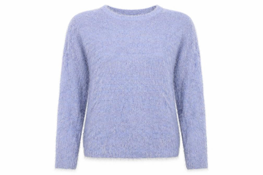 Peacocks Womens Blue Boat Neck  Nylon Pullover Jumper Size L