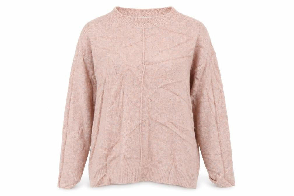 Monsoon Womens Pink Crew Neck  Acrylic Pullover Jumper Size S