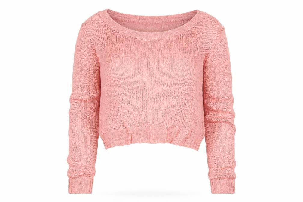 Divided Womens Pink Scoop Neck  Acrylic Pullover Jumper Size 10