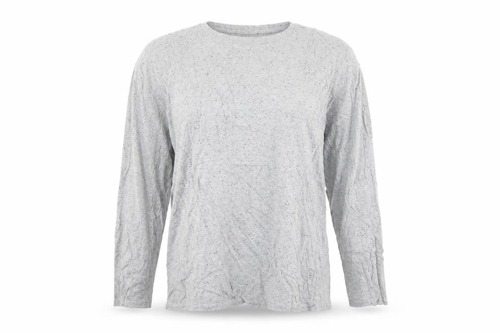 Mango Womens Grey Round Neck  Cotton Pullover Jumper Size M