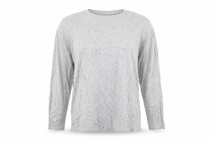 Mango Womens Grey Round Neck  Cotton Pullover Jumper Size M