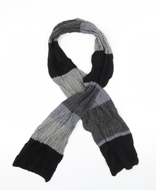 Preworn Mens Multicoloured Striped Acrylic Rectangle Scarf Scarf One Size