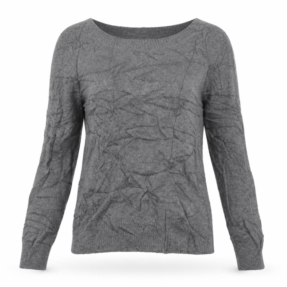 H&M Womens Grey Boat Neck  Polyamide Pullover Jumper Size XS