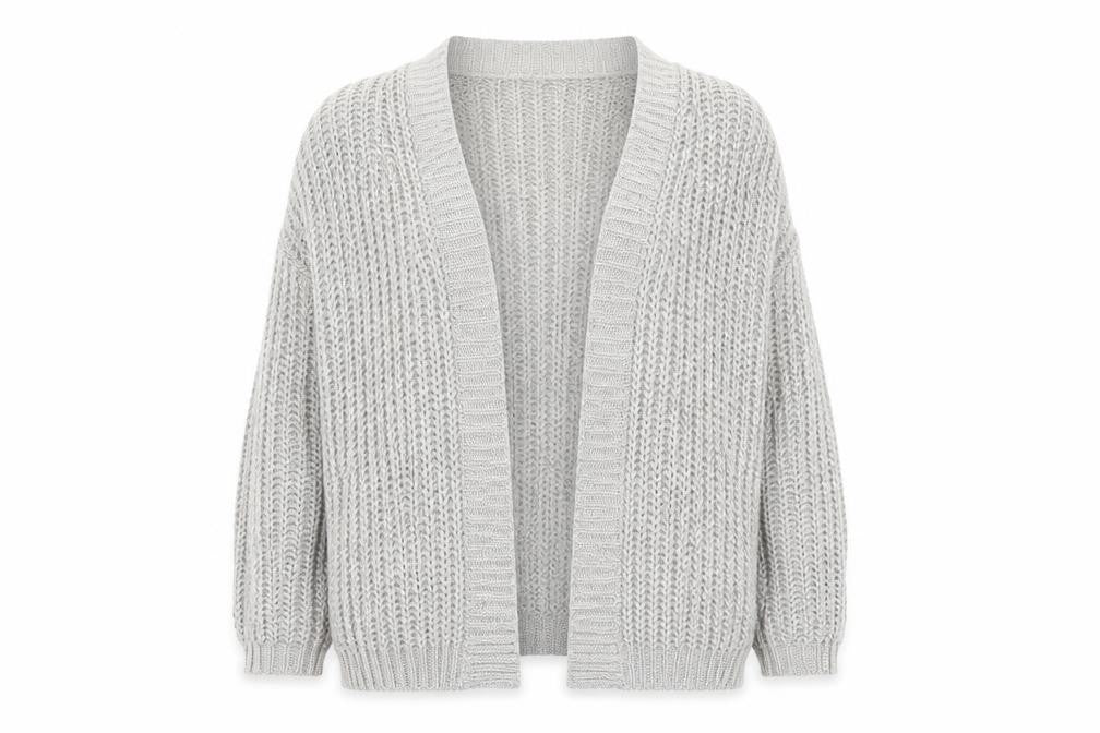 Millennium Womens Grey V-Neck  Acrylic Pullover Jumper One Size