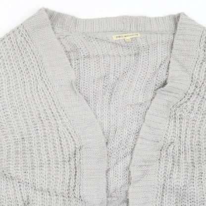 Millennium Womens Grey V-Neck  Acrylic Pullover Jumper One Size