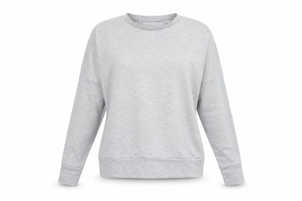 Femme Luxe Womens Grey  Polyester Pullover Sweatshirt Size S  Pullover