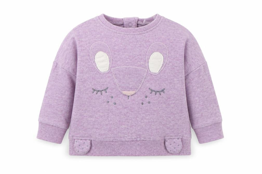 NEXT Girls Purple  Cotton Pullover Jumper Size 0-3 Months  Pullover - Mouse