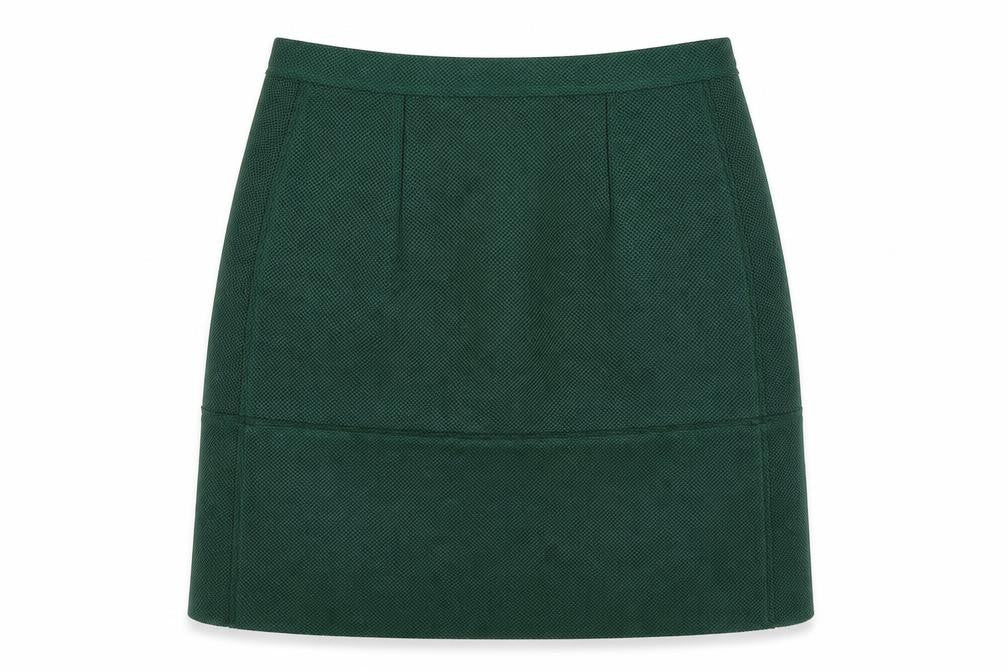 Sisley Womens Green  Polyester A-Line Skirt Size 10   Zip