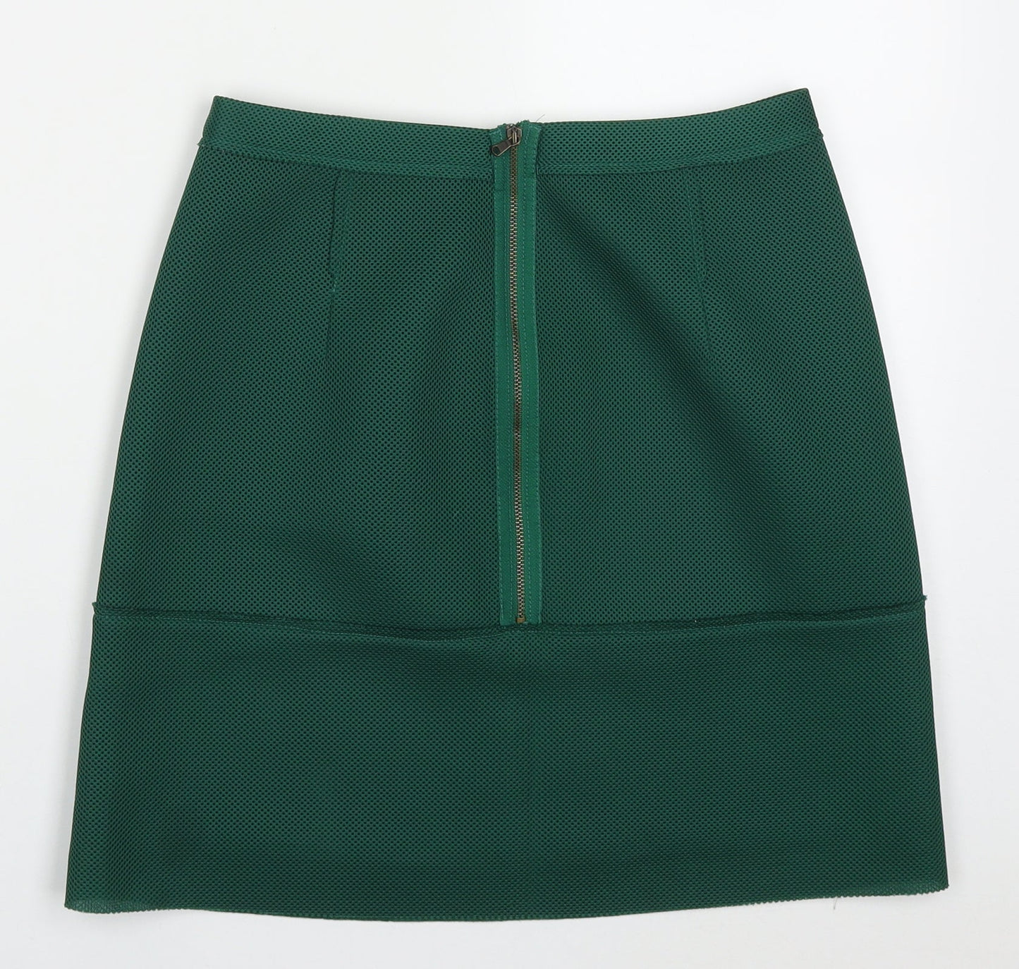 Sisley Womens Green  Polyester A-Line Skirt Size 10   Zip