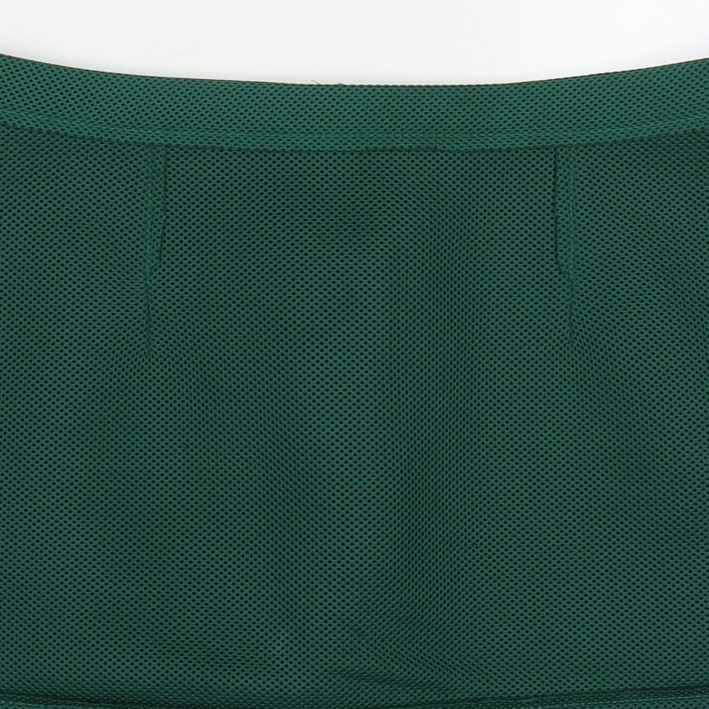 Sisley Womens Green  Polyester A-Line Skirt Size 10   Zip