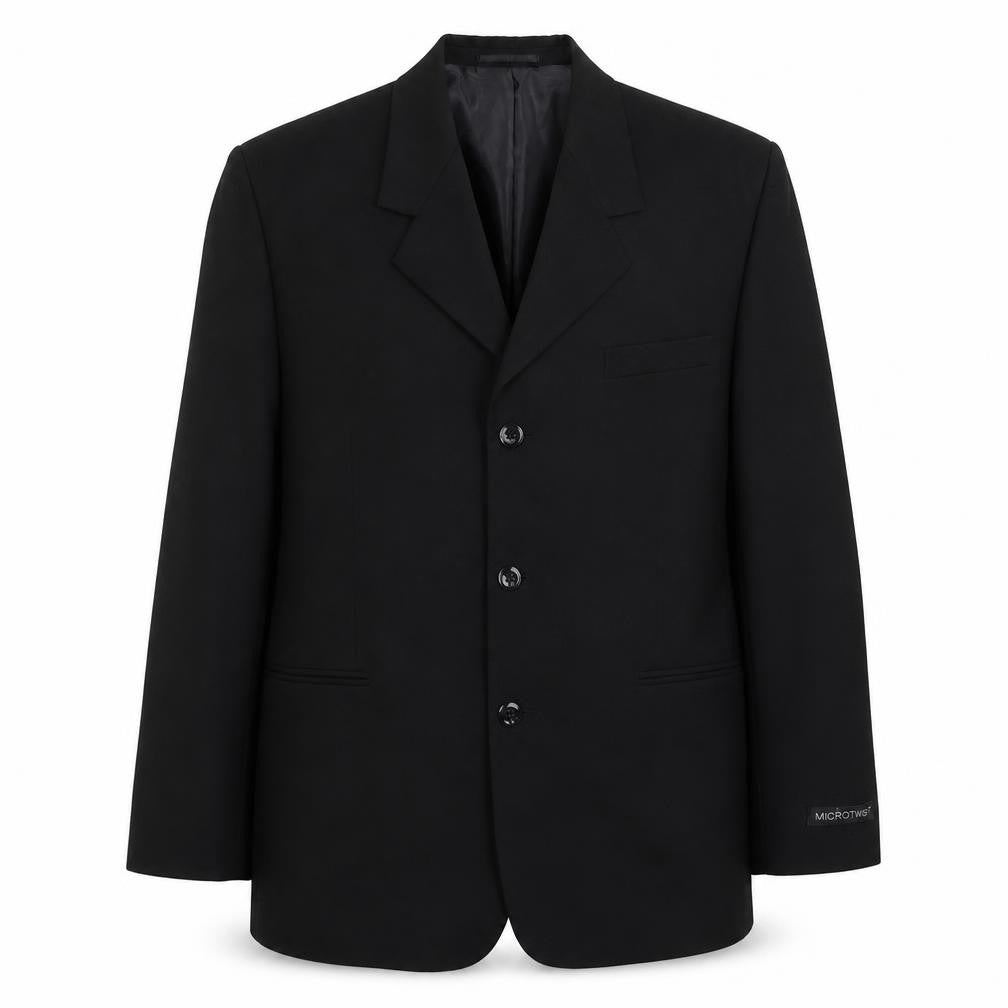 Barrington Bros Mens Black  Polyester Jacket Suit Jacket Size 40