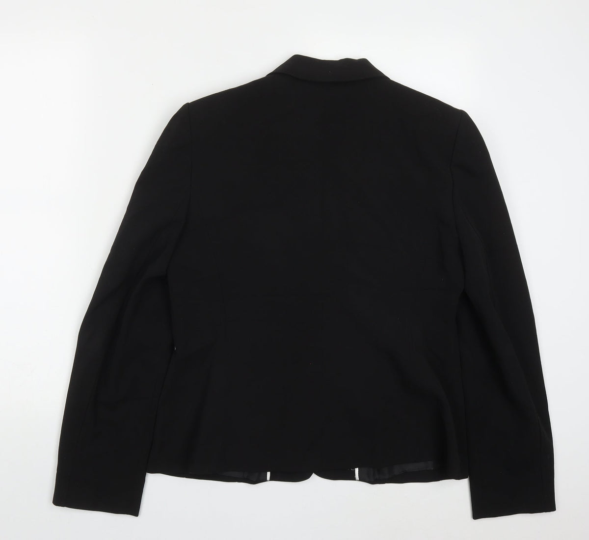Select Womens Black  Polyester Jacket Suit Jacket Size 14