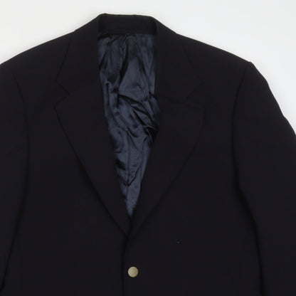 Simon Taylor Mens Blue  Polyester Jacket Suit Jacket Size 38
