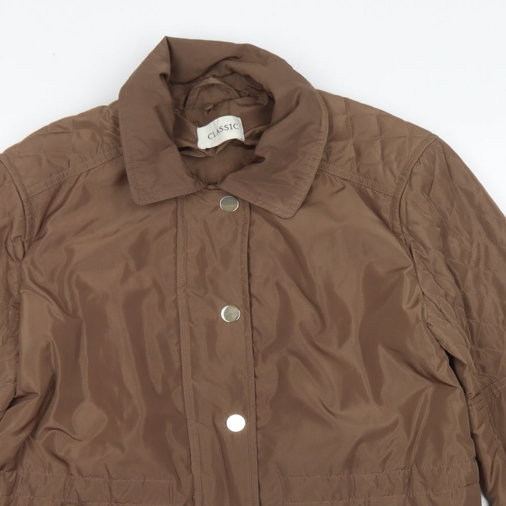 Classic Womens Brown   Jacket  Size 10  Zip