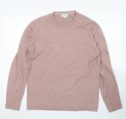 Preloved NEXT Womens Pink Crew Neck  Cotton Pullover Jumper Size M - Front