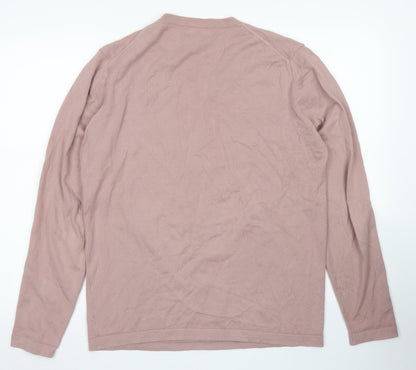 Preloved NEXT Womens Pink Crew Neck  Cotton Pullover Jumper Size M - Back