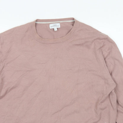 Preloved NEXT Womens Pink Crew Neck  Cotton Pullover Jumper Size M - Detail