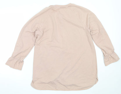 Preloved George Womens Pink  Cotton Pullover Sweatshirt Size 16 - Back