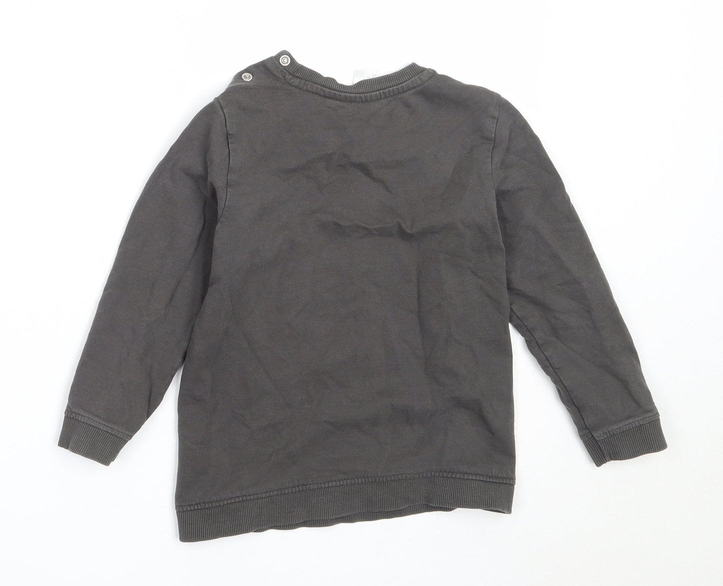 H&M Boys Grey  Cotton Pullover Sweatshirt Size 3-4 Years