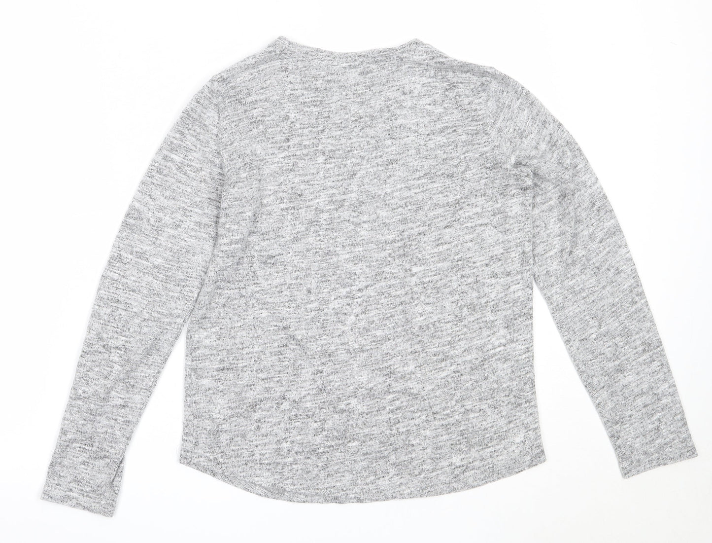 Nocozo Womens Grey V-Neck  Polyester Pullover Jumper Size 10